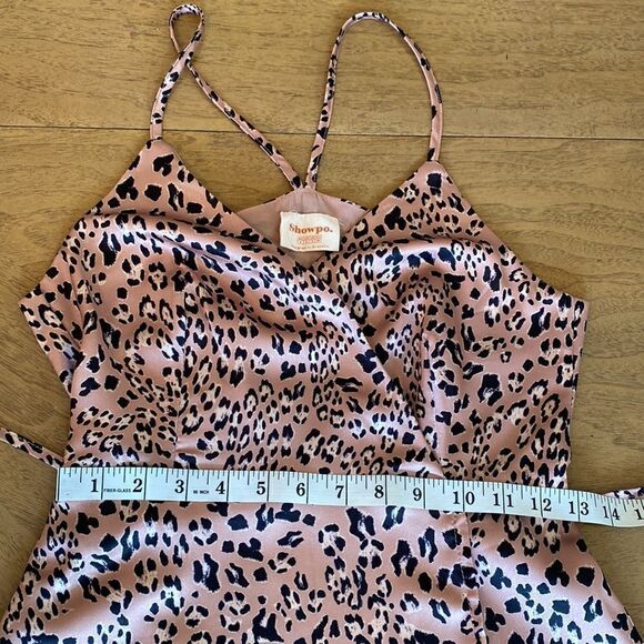 Showpo Leopard Print Mini Sleeveless Wrap Dress Size 2 - Picture 8 of 10